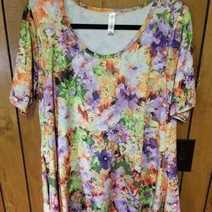 Lularoe XL Perfect T floral design